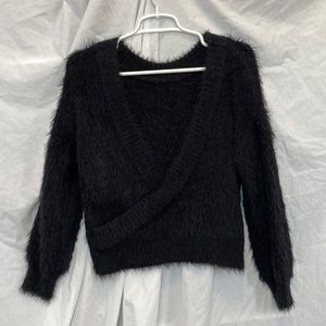 UO cropped fuzzy sweater
